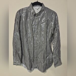 & Other Stories Monochrome Striped Button Down Shirt